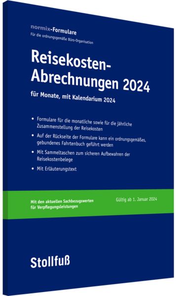 Produktbild: Reisekosten-Abrechnung 2024 mit Kalendarium
