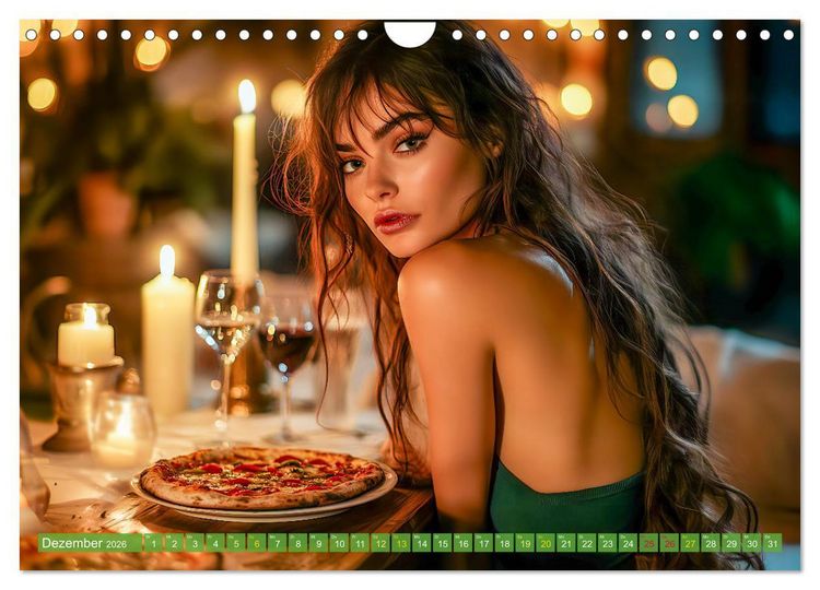 Produktbild: Pizza f&uuml;r Genie&szlig;er! - Erleben Sie jeden Monat neue Pizza-Momente (Wandkalender 2026 DIN A4 quer), CALVENDO Monatskalender