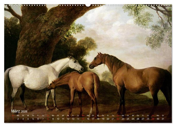 Produktbild: Pferde-&Ouml;lgem&auml;lde - Die Kunst der alten Meister (Wandkalender 2026 DIN A2 quer), CALVENDO Monatskalender