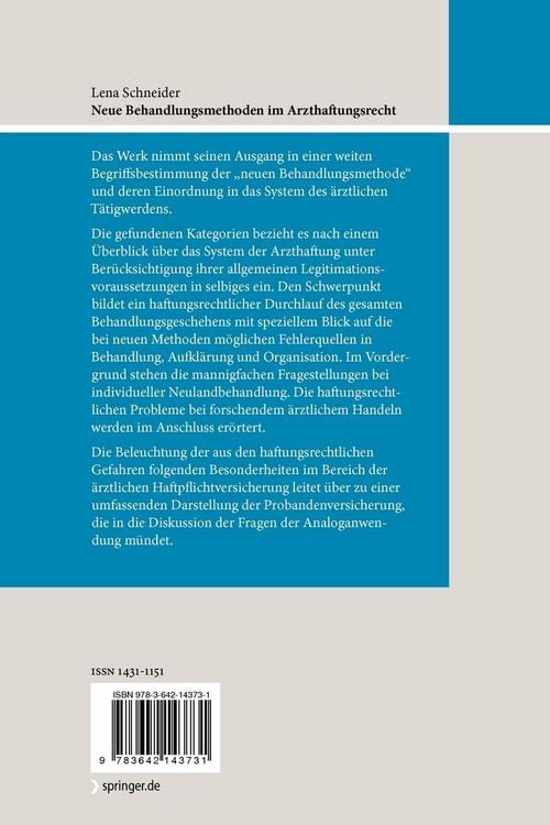 Produktbild: Neue Behandlungsmethoden im Arzthaftungsrecht