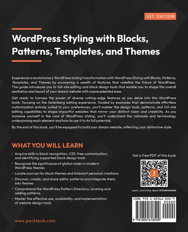 Produktbild: WordPress Styling with Blocks, Patterns, Templates, and Themes