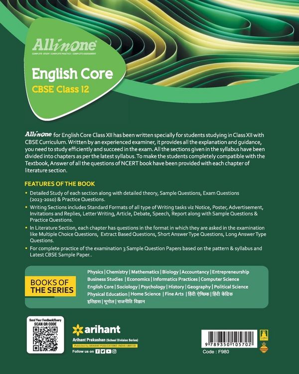 Produktbild: All In One Class 12th English Core for CBSE Exam 2024