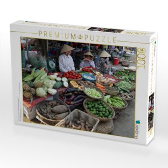 Produktbild: CALVENDO Puzzle Obst und Gem&uuml;semarkt mit bunter Auswahl | 1000 Teile Lege-Gr&ouml;&szlig;e 64x48cm Foto-Puzzle f&uuml;r gl&uuml;ckliche Stunden