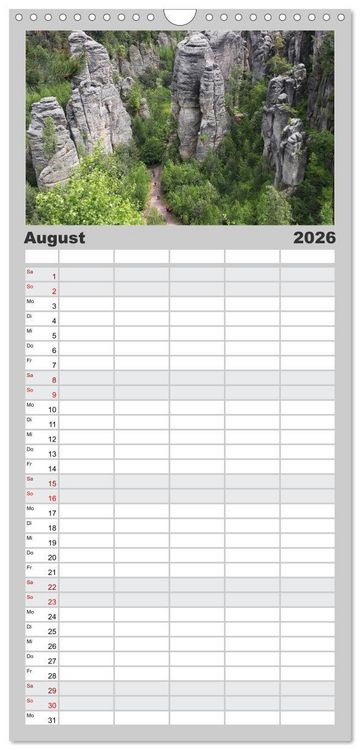 Produktbild: Familienplaner 2026 - Sch&ouml;nes Tschechien - Eine Rundreise mit 5 Spalten (Wandkalender, 21 x 45 cm) CALVENDO