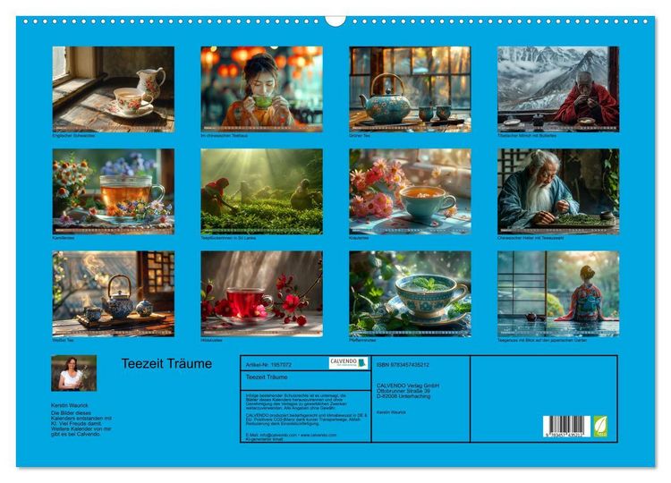 Produktbild: Teezeit Tr&auml;ume (Wandkalender 2026 DIN A2 quer), CALVENDO Monatskalender