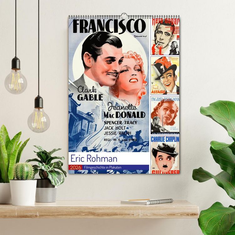 Produktbild: Eric Rohman - Filmgeschichte in Plakaten (Wandkalender 2026 DIN A2 hoch), CALVENDO Monatskalender