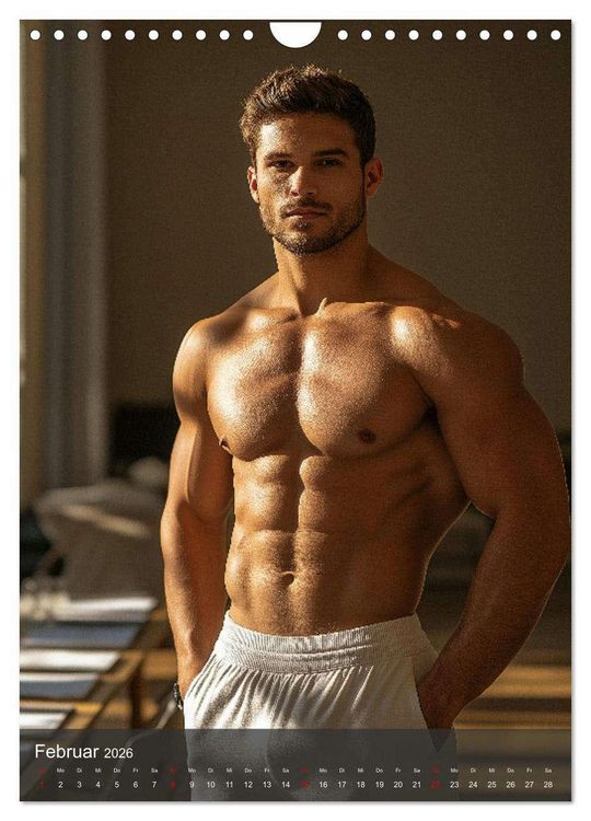 Produktbild: SEXY M&Auml;NNER - Muskeln im M&auml;nnerkalender (Wandkalender 2026 DIN A4 hoch), CALVENDO Monatskalender