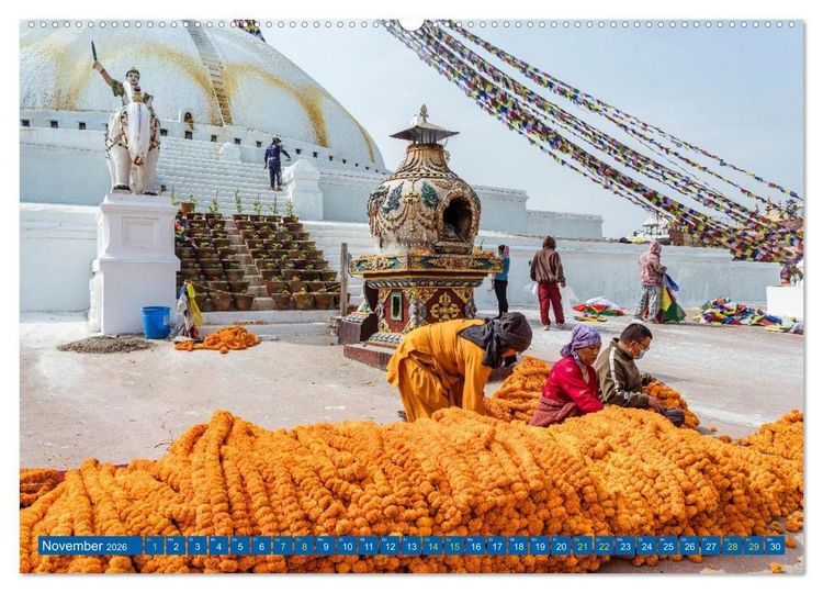Produktbild: K&ouml;nigsst&auml;tte im Kathmandutal (Wandkalender 2026 DIN A2 quer), CALVENDO Monatskalender