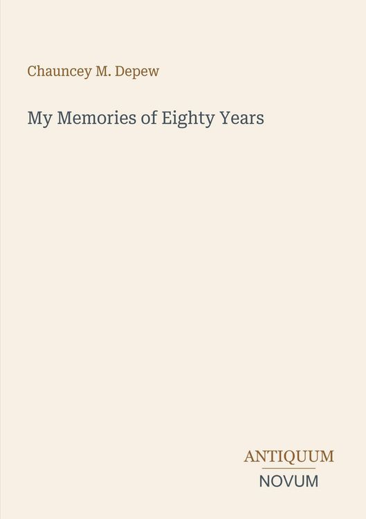 Produktbild: My Memories of Eighty Years