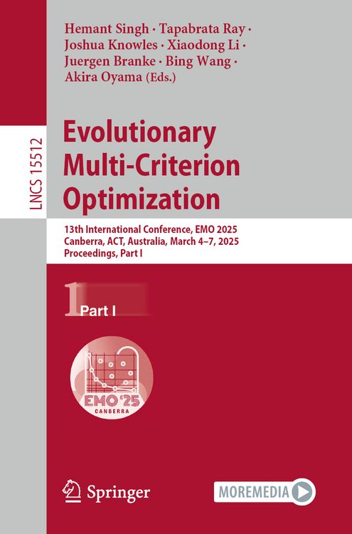 Produktbild: Evolutionary Multi-Criterion Optimization