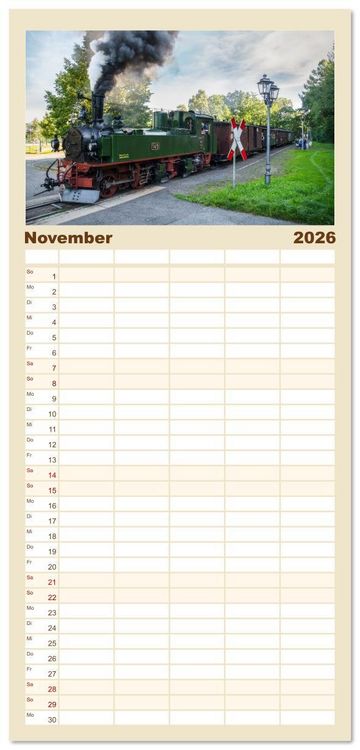 Produktbild: Familienplaner 2026 - Volldampf voraus! mit 5 Spalten (Wandkalender, 21 x 45 cm) CALVENDO