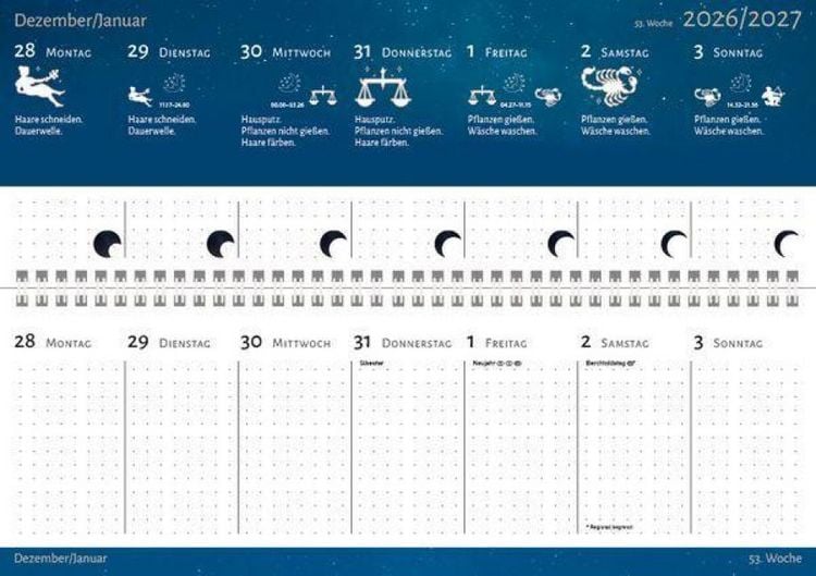 Produktbild: Tischquerkalender Mond 2027