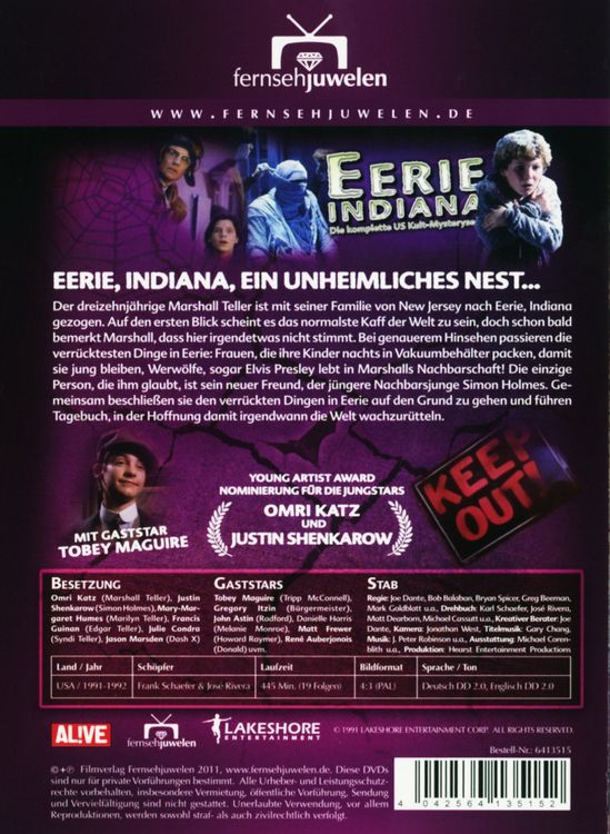 Produktbild: Eerie, Indiana - Die komplette Serie [3 DVDs]