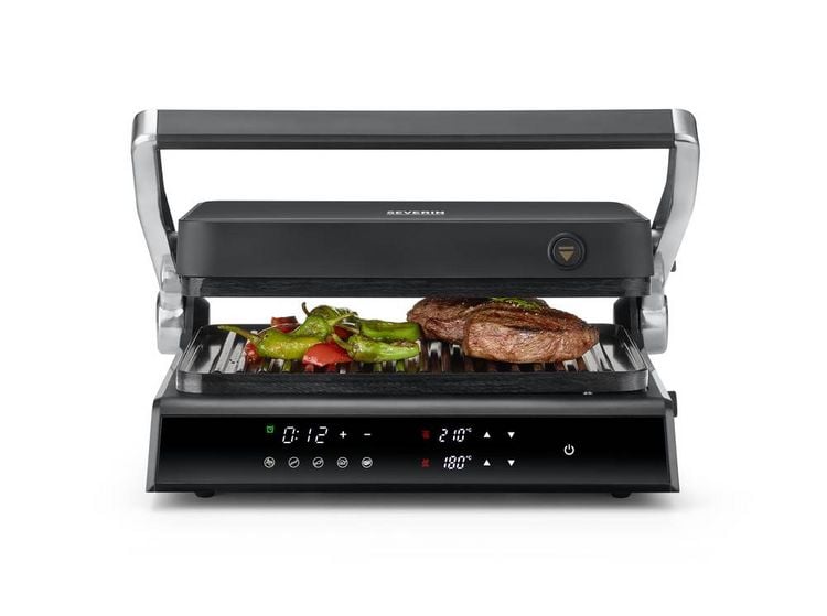 Produktbild: Severin SEVINI Comfort KG2399 Kontaktgrill Schwarz/Silber