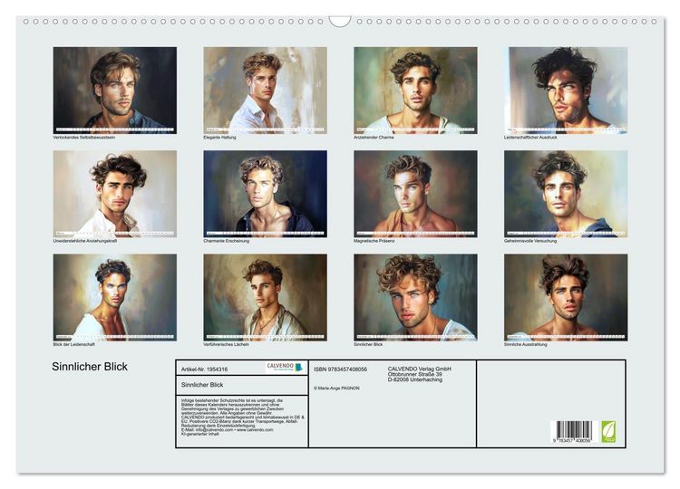Produktbild: Sinnlicher Blick (Wandkalender 2026 DIN A2 quer), CALVENDO Monatskalender