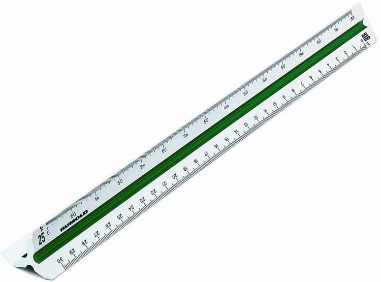 Produktbild: Rumold 150KE/1/30 Architekt 1 Dreikantma&szlig;stab Kunststoff Wei&szlig; 30cm