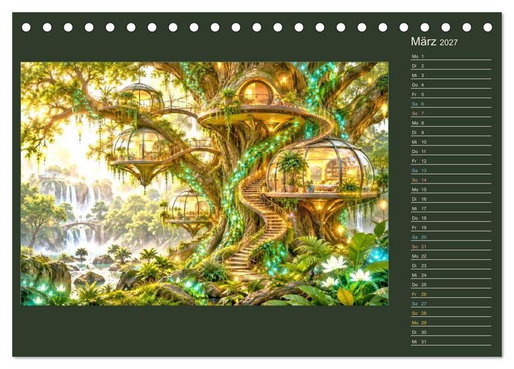 Produktbild: M&auml;rchenh&auml;user von morgen (Tischkalender 2027 DIN A5 quer), CALVENDO Monatskalender