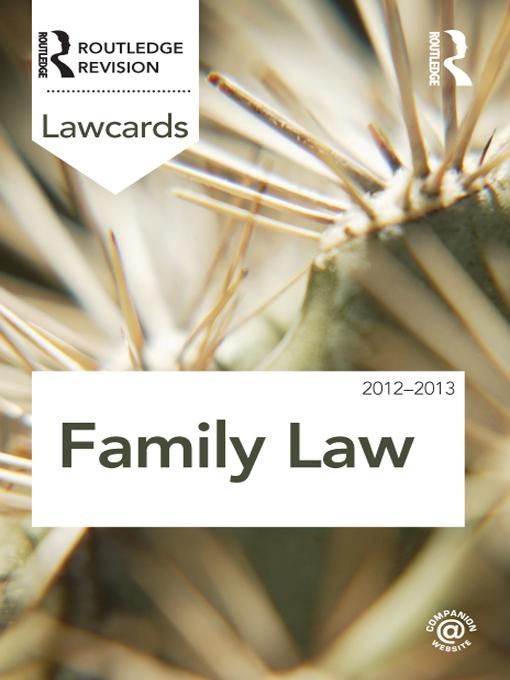 Produktbild: Family Lawcards 2012-2013
