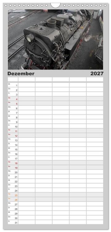 Produktbild: Familienplaner 2027 - Die Brockenbahn mit 5 Spalten (Wandkalender, 21 x 45 cm) CALVENDO