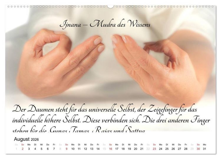 Produktbild: Mudras / 2026 (hochwertiger Premium Wandkalender 2026 DIN A2 quer), Kunstdruck in Hochglanz