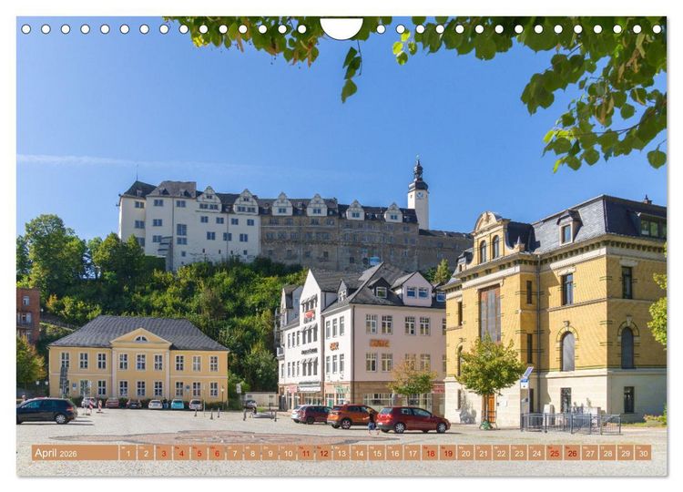 Produktbild: Greiz - Perle an der wei&szlig;en Elster in Th&uuml;ringen (Wandkalender 2026 DIN A4 quer), CALVENDO Monatskalender