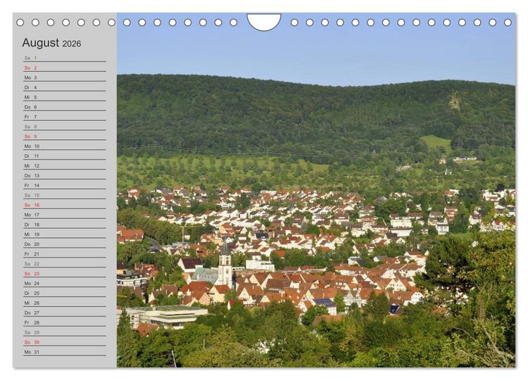 Produktbild: Pfullingen ... und Umgebung (Wandkalender 2026 DIN A4 quer), CALVENDO Monatskalender
