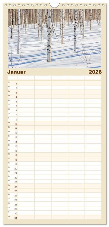 Produktbild: Familienplaner 2026 - Wildes Finnland mit 5 Spalten (Wandkalender, 21 x 45 cm) CALVENDO