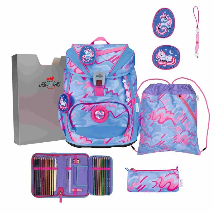 Produktbild: DerDieDas Schulranzen Set ErgoFlex Light Superflash, Schulranzen Set, 5tlg, Magic Unicorn