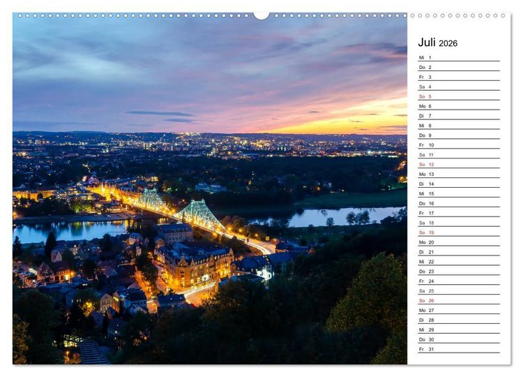 Produktbild: Barockstadt Dresden (Wandkalender 2026 DIN A2 quer), CALVENDO Monatskalender