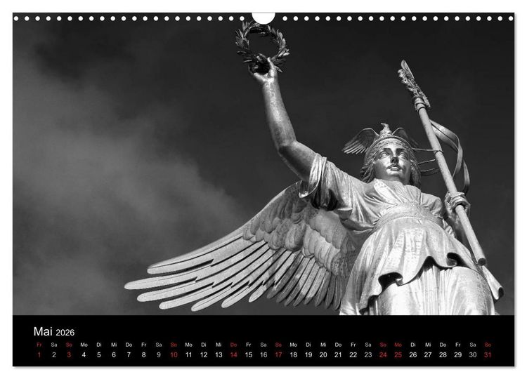 Produktbild: Berlin Monochrome (Wandkalender 2026 DIN A3 quer), CALVENDO Monatskalender