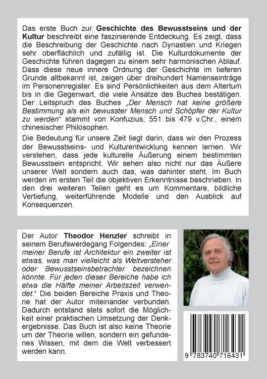 Produktbild: Geschichte des Bewusstseins und der Kultur