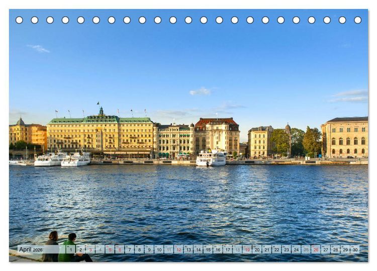 Produktbild: Stockholm - Maritime Ansichten (Tischkalender 2026 DIN A5 quer), CALVENDO Monatskalender