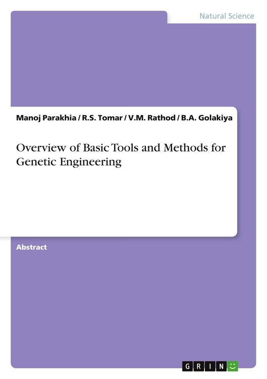 Produktbild: Overview of Basic Tools and Methods for Genetic Engineering