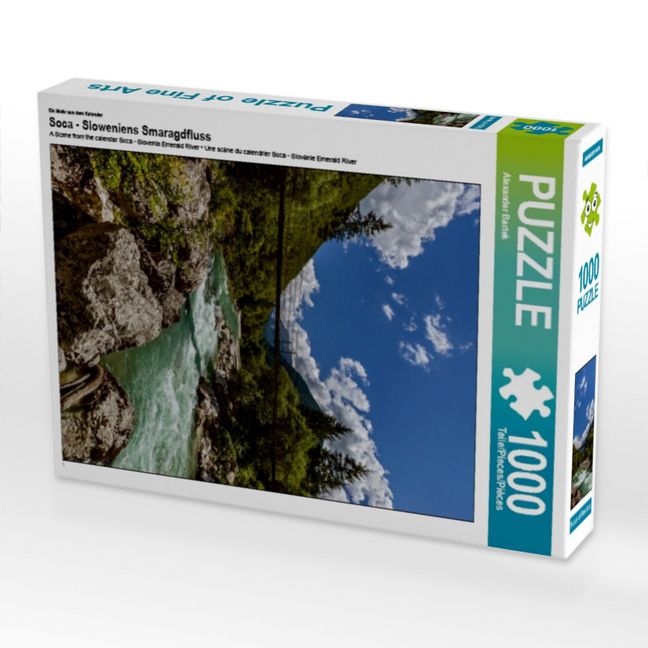 Produktbild: CALVENDO Puzzle Ein Motiv aus dem Kalender Soca - Sloweniens Smaragdfluss | 1000 Teile Lege-Gr&ouml;&szlig;e 64x48cm Foto-Puzzle f&uuml;r gl&uuml;ckliche Stunden