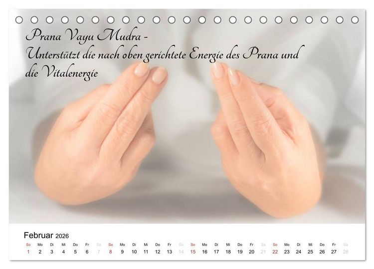 Produktbild: Mudras / 2026 (Tischkalender 2026 DIN A5 quer), CALVENDO Monatskalender