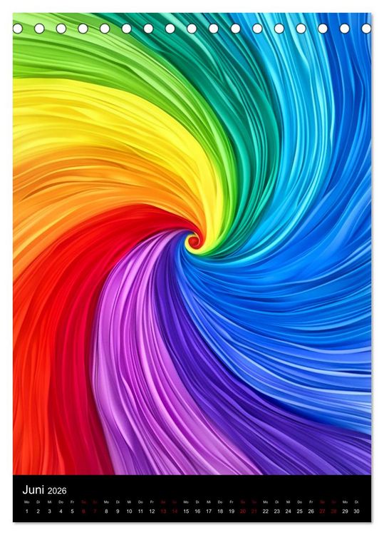 Produktbild: Tanz der Farben - Bunt durch das Jahr (Tischkalender 2026 DIN A5 hoch), CALVENDO Monatskalender