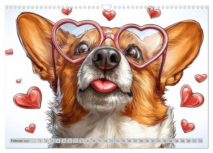Produktbild: Corgi-Charme (Wandkalender 2027 DIN A3 quer), CALVENDO Monatskalender