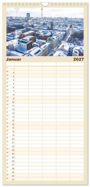 Produktbild: Familienplaner 2027 - Berlin - Reise durch die deutsche Geschichte mit 5 Spalten (Wandkalender, 21 x 45 cm) CALVENDO