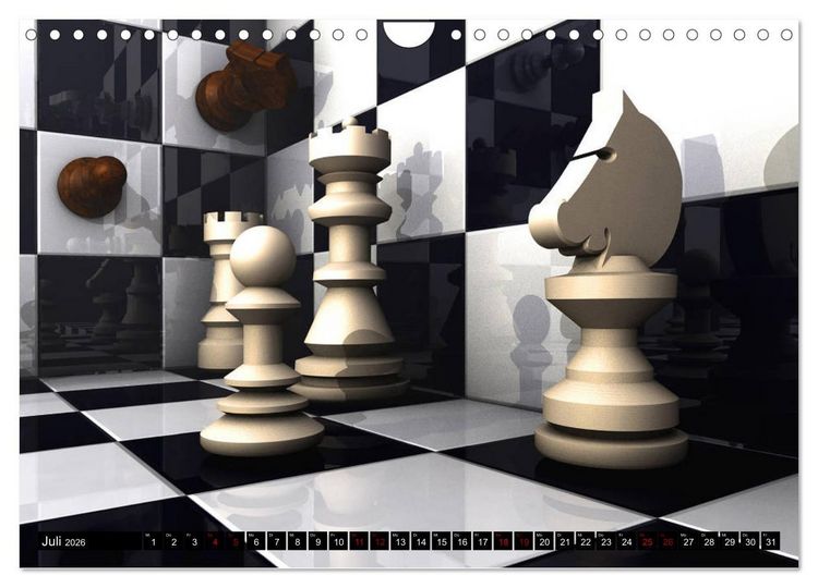 Produktbild: SCHACH - Spiel der K&ouml;nige (Wandkalender 2026 DIN A4 quer), CALVENDO Monatskalender