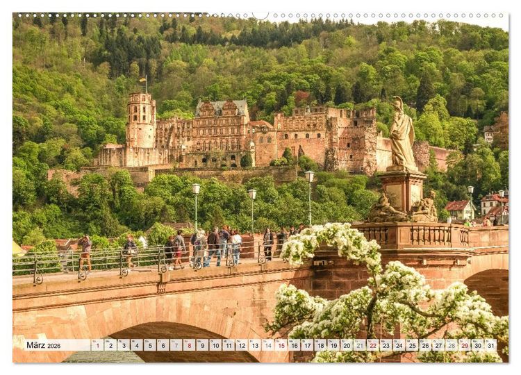 Produktbild: Romantisches Heidelberg &ndash; 12 Traummotive voller Magie und Geschichte (hochwertiger Premium Wandkalender 2026 DIN A2 quer), Kunstdruck in Hochglanz