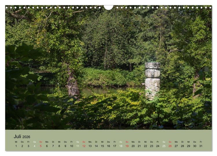 Produktbild: Gro&szlig;er Tiergarten Berlin - Von Dichtern und Komponisten (Wandkalender 2026 DIN A3 quer), CALVENDO Monatskalender