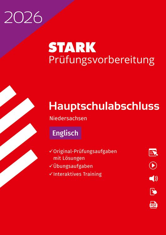 Produktbild: STARK Englisch - Hauptschulabschluss 2026 Niedersachsen - Pr&uuml;fungsvorbereitung inkl. L&ouml;sungen