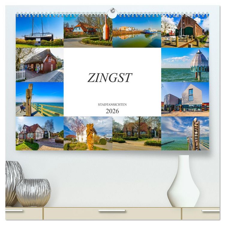 Produktbild: Zingst Stadtansichten (hochwertiger Premium Wandkalender 2026 DIN A2 quer), Kunstdruck in Hochglanz
