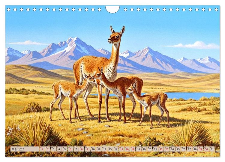 Produktbild: S&uuml;damerikas Tiere wie aus alten B&uuml;chern (Wandkalender 2027 DIN A4 quer), CALVENDO Monatskalender