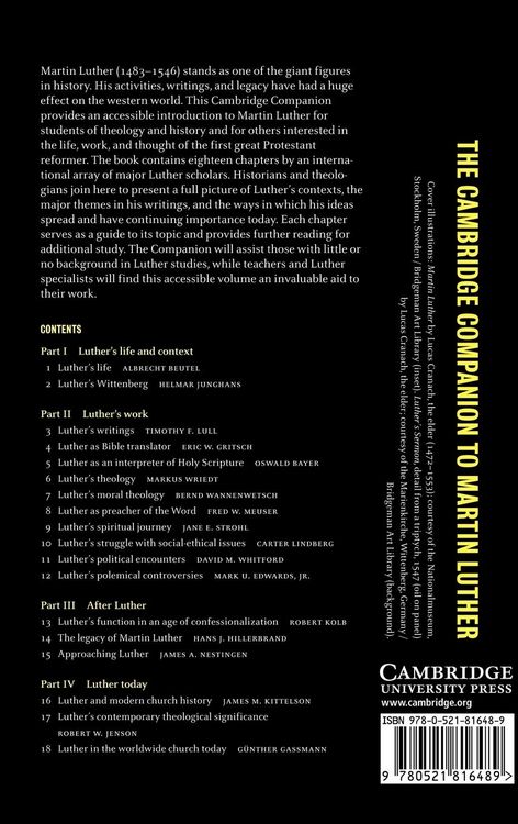 Produktbild: The Cambridge Companion to Martin Luther