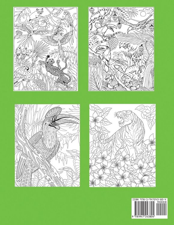 Produktbild: Wild Animals Jungle Coloring Book