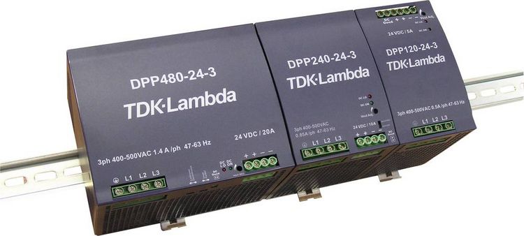 Produktbild: TDK-Lambda DPP480-24-3 Hutschienen-Netzteil (DIN-Rail) 24 V/DC 20 A 480 W Anzahl Ausg&auml;nge:1 x Inhalt 1 St.