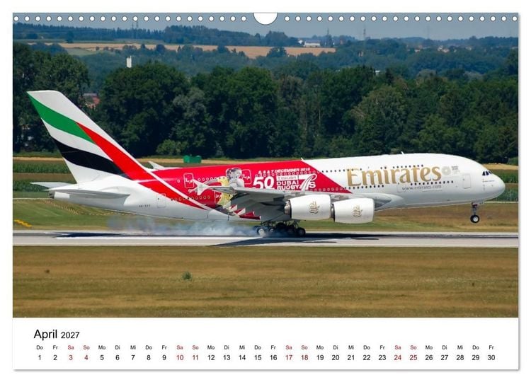 Produktbild: Airbus A380 - K&ouml;nig der L&uuml;fte (Wandkalender 2027 DIN A3 quer), CALVENDO Monatskalender