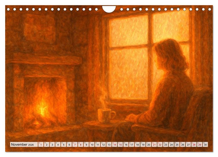 Produktbild: Ruhe finden - Der Anti-Stress-Kalender - Ein Jahr voller W&auml;rme und Achtsamkeit (Wandkalender 2026 DIN A4 quer), CALVENDO Monatskalender