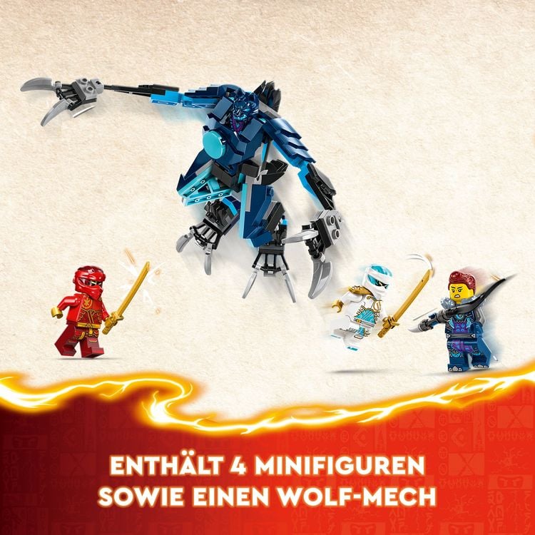 LEGO NINJAGO 71808 Kais Feuermech, Action-Spielzeug mit 2 Actionfiguren